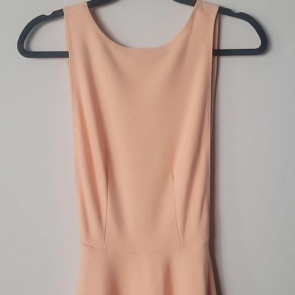 NEW American Apparel S Peach Orange Y2k Skater Mini Fit Flare Dress Sexy VTG - Picture 3 of 16